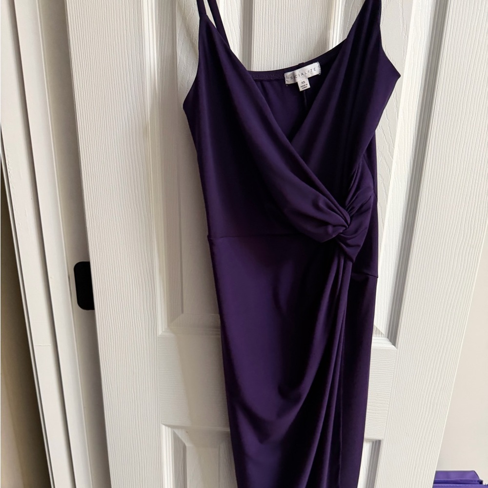 Socialite Asymmetrical Purple Dress